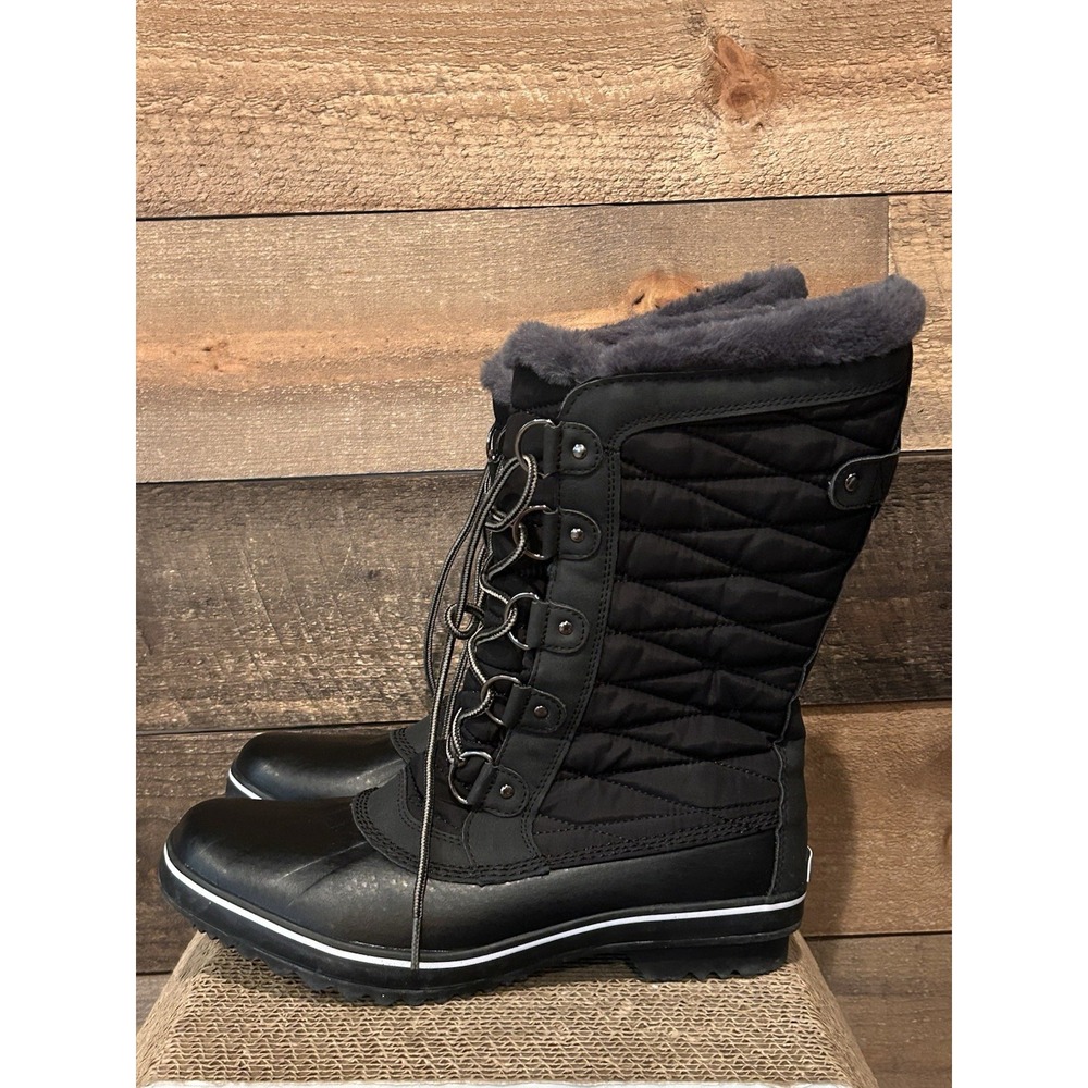 JBU By Jambu Boots Womens 10 M Chilly Mid Calf Winter B9CHl01 Black Faux Leather